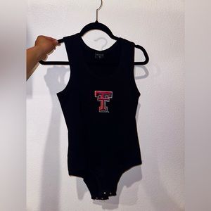 SOLD!!!! Hype and Vice Texas Tech Bodysuit Black and Red Texas Tech Logo